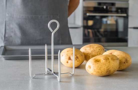 Kitchencraft Ovenrek Aardappel 12,5 X 14,5 Cm Aluminium Zilver