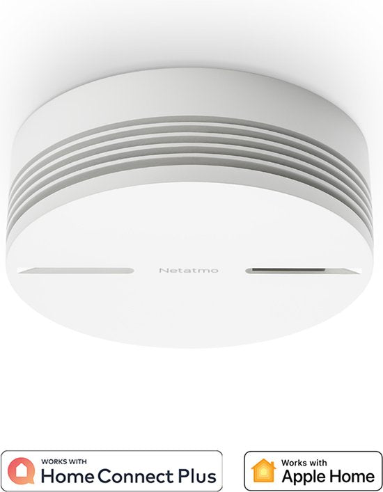Netatmo Slimme Wi-Fi Rookmelder - Draadloos - Wit - Ø 10 cm