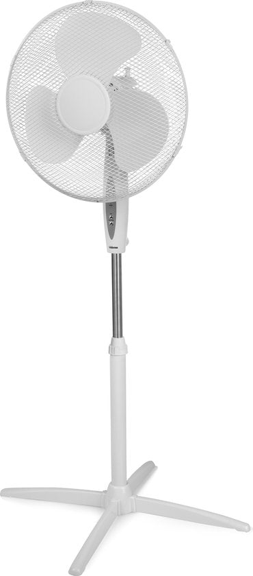 Statiefventilator 40 cm – Met Afstandsbediening & Timer – 3 Snelheden – In Hoogte Verstelbaar – Tristar VE-5898 – Wit