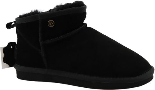 Alpacas Footwear – Dames - Echt suéde korte laarzen - Gevoerd met 100% zachte lamswol – Zwart - 38