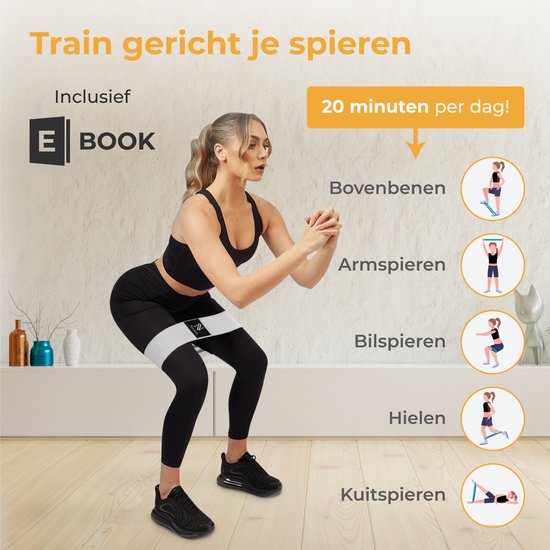 Nuvance - Weerstandsbanden Set Inclusief Draagtas - 3 Delige Set - Resistance Band - Fitness Elastiek - eBook met extra oefeningen