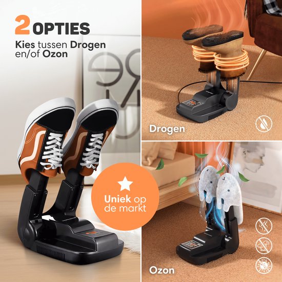 Vulpes Goods® Tech - Schoenendroger & Schoenverfrisser met Ozone - Ozone & Droogfunctie - Incl. 10 Schoenverfrissers - PRO versie