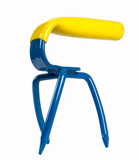 Tuinklauw Mini MC220-1 - Woelvork - Aarde Losmaken, Onkruid Wieden, Grond Beluchten, Kultiveren - Blauw/Geel
