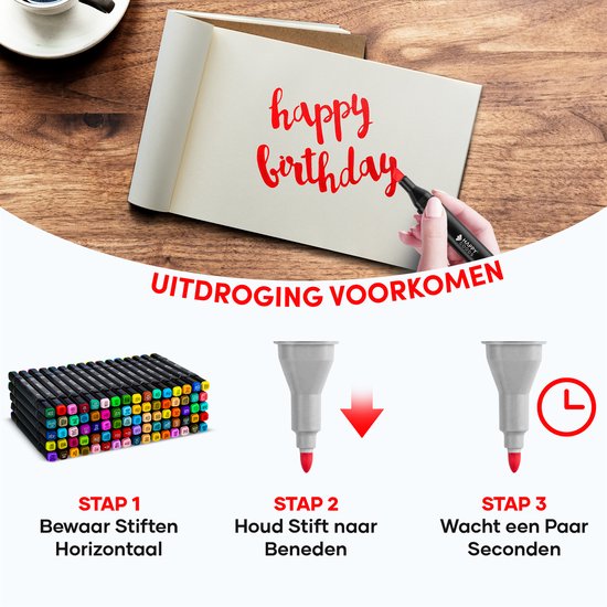 Happy Goods Twinmarkers - 80 Alcohol Markers - Markeerstiften - incl. Opbergtas - Stiften voor Volwassenen & Kinderen - Aquamarkers