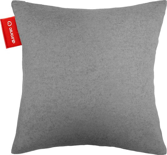 Auronic Warmtekussen - Classic - 45x45 - Draadloos- Oplaadbaar - Elektrisch kussen - Infrarood - Grijs