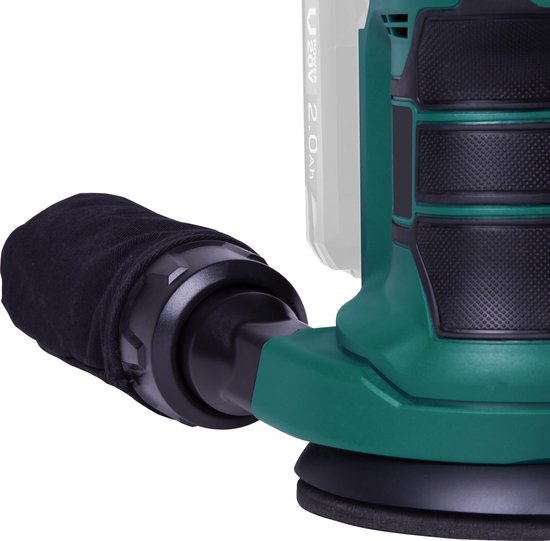 VONROC Excentrische schuurmachine – VPower 20V - Zonder accu & lader - Ø125mm - Met stofzak & 12 stuks schuurpapier