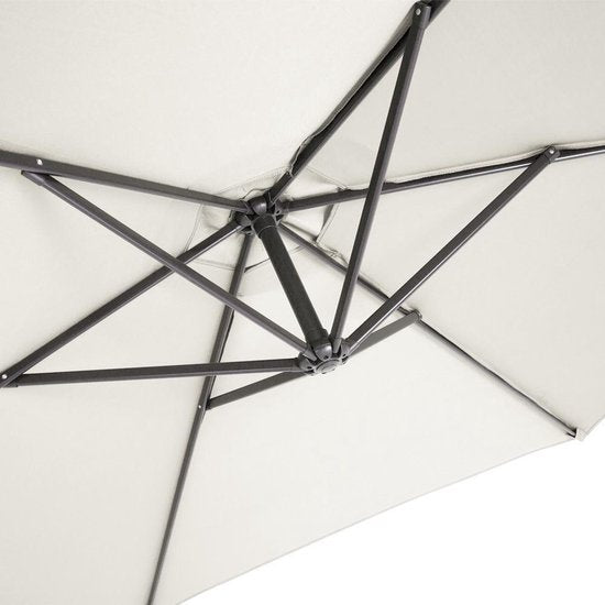 Kingsleeve Zweefparasol - Ø300cm UV bescherming 80+ - Crème