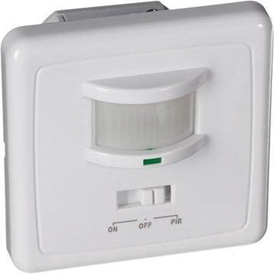 Perel Bewegingsmelder, PIR, 9 m detectiebereik, 160° detectiehoek, IP20, gebruik binnenshuis, inbouw, wit