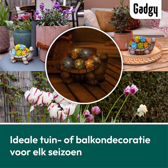 Gadgy - Solar Tuinverlichting Schildpad - multi - 20.5x13.5x20.5 cm