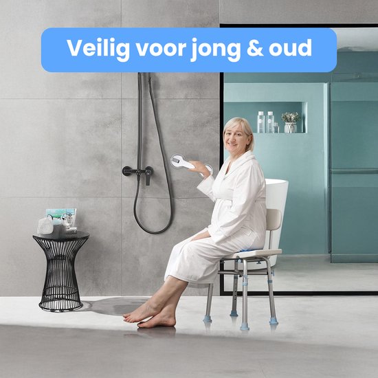 Douche Handgreep met Zuignap - 2 stuks - Geschikt voor douche en toilet - Vochtbestendig - Greep met zuignappen - Voor klein en groot - Extra veilig & sterk model - 30cm Luft