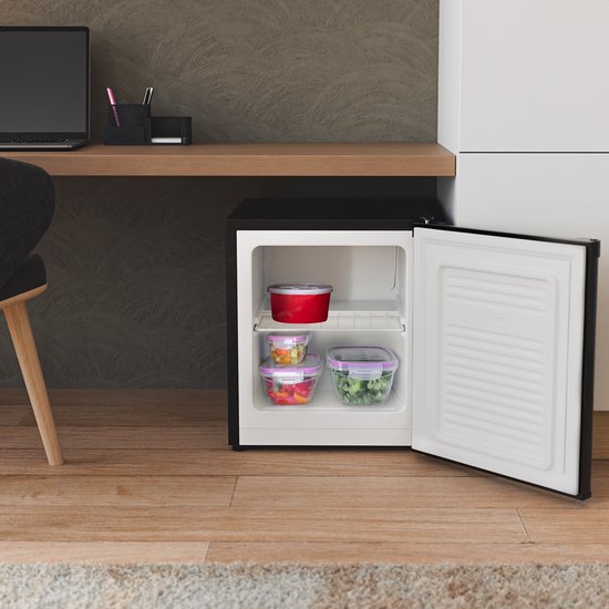 KitchenBrothers Mini Vriezer - 33L - Kleine Diepvrieskast - Diepvriezer - Vrijstaand - Compact - Zwart
