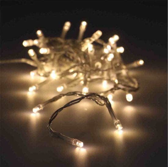 LED-verlichting - 180 LED - 13.5 meter - Warm wit - Transparant snoer