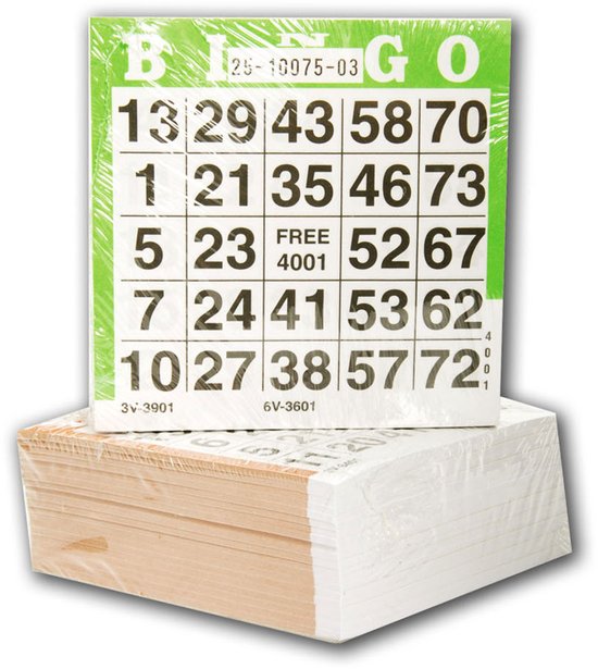 Bingokaarten 500 vellen