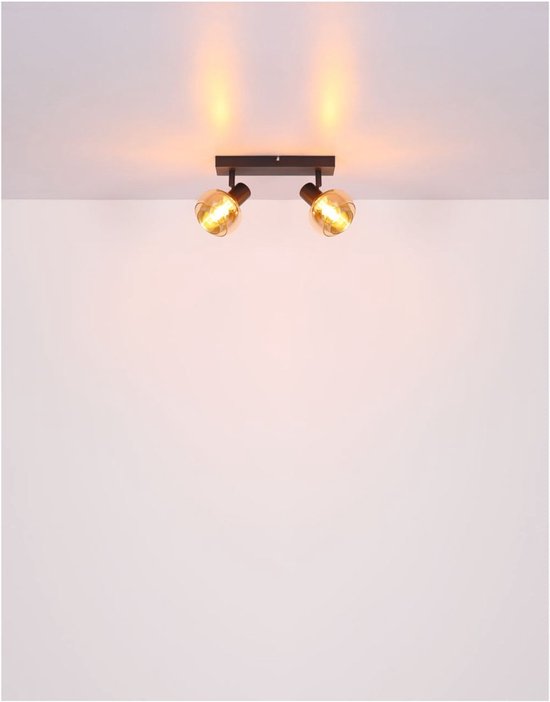 Vloerlamp TOKKI Glas 154.0cm Matt zwart | smoked E14 3-Lichts