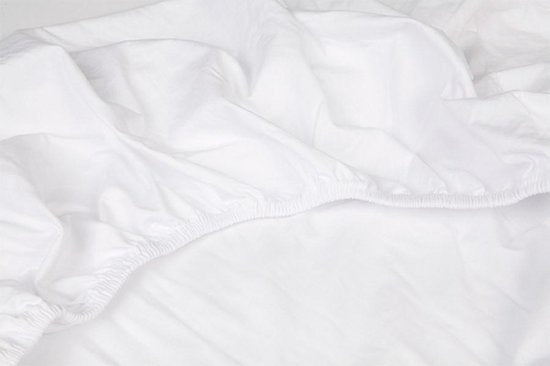 Kayori Shizu Topper Hoeslaken Jersey - 180x200-220cm - Matrasdikte 12 cm - Biologisch Katoen - Wit