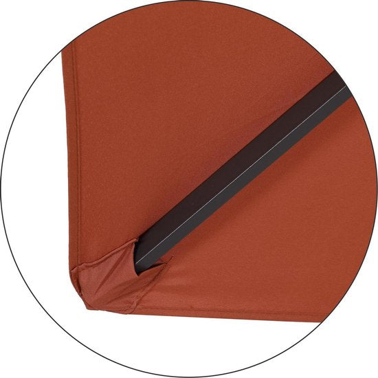 Kingsleeve Parasol Tahitit Ø300cm – Slinger & Kantelbaar - Terracotta