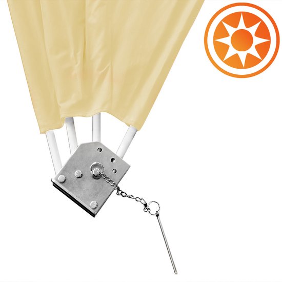 Deuba Balkonscherm - Vouwbaar 140x140cm Weerbestendig - Beige