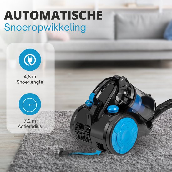 Sanovy ProPower-9100+ Krachtige Stofzuiger Zonder Zak - 3L - Compact - Blauw