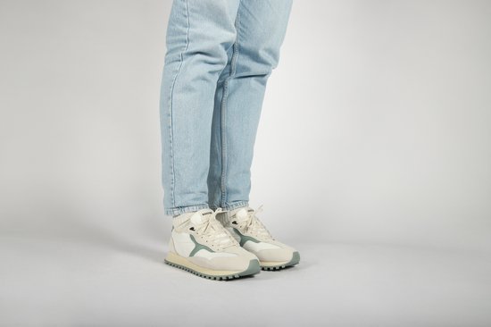 Blackstone Scoria Legend Sneakers - Wit/Groen - Maat 44
