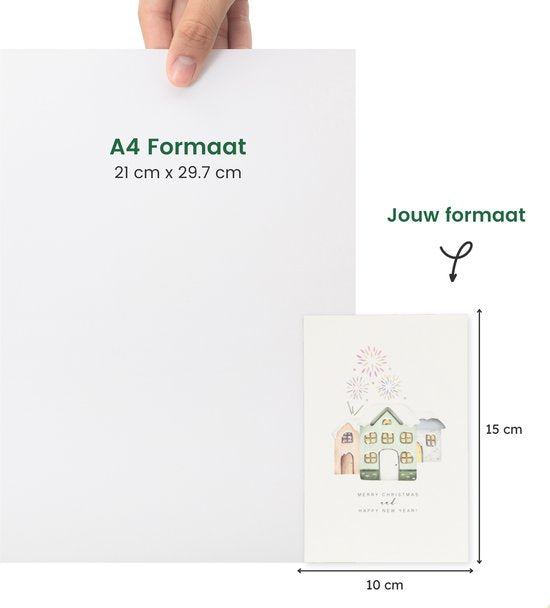 Partizzle 36x Luxe Kerstkaarten met Enveloppen Set - Nieuwjaarskaarten - 2025 Collectie / 12 Ontwerpen
