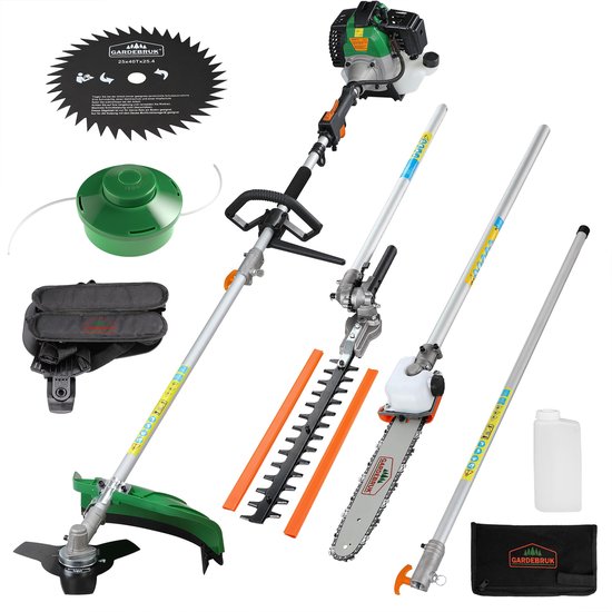 Gardebruk 5in1 Multitool - 2 PK Motor – met o.a. Kettingzaag/Trimmer