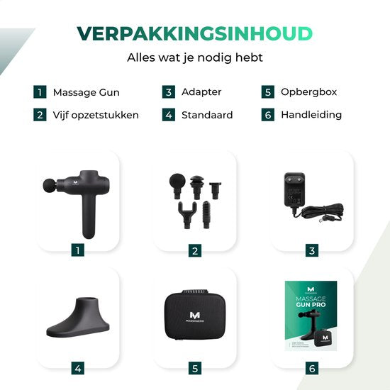 Massagerr® Massage Gun PRO – Professioneel Massageapparaat – Met Standaard & Koffer