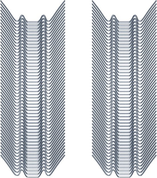 Deuba Broeikas Glasklemmen – 100 Stuks 85x30mm – RVS Zilver