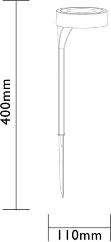 Luxform AYR Orange - Solar Tuinlampen 2 stuks - LED - Zwart
