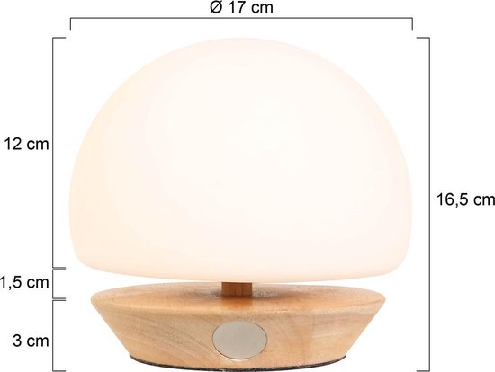 Steinhauer tafellamp Ancilla - naturel - glas - 17 cm - G9 fitting - 7932BE