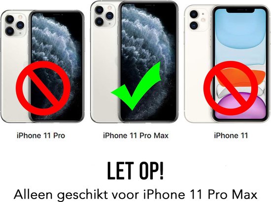 Podec Telefoonhoesje Doorzichtig Geschikt voor iPhone 11 pro max Hoesje Transparant En Screenprotector Beschermglas
