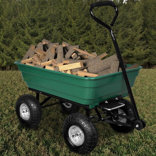 Gardebruk Tuinkar - met Kiepfunctie 103,5x51x92,5cm - Groen