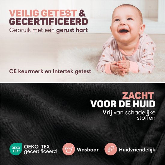 Vulpes Goods® BabyCare - Draagzak – Ergonomische Baby Draagzak 0-36 mnd – Luxe Buikdrager tot 20 kg – OEKO-TEX® Katoen – Handsfree Comfort - Met Rugsteun & M-Positie - Zwart