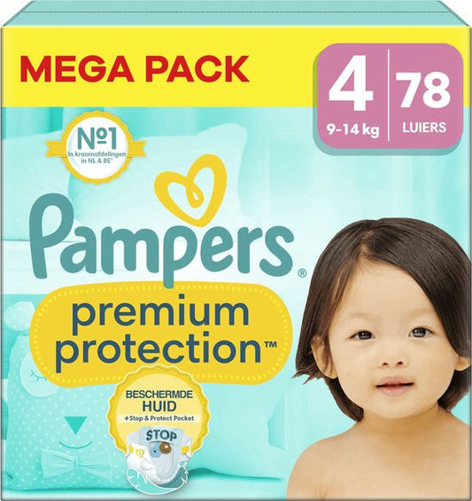 Pampers - Premium Protection - Maat 4 - Megapack - 78 luiers - 9/14 KG