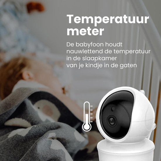 Lakoo PRO 5 Babyfoon - met Camera en Beeldscherm - 1080p Full HD - 5 inch monitor