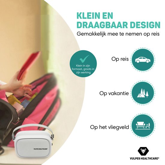 Vulpes Goods® HealthCare – Ultrasone Vernevelaar – Inhalator – Voor Kinderen, Volwassenen & Baby’s – 3 Mondstukken