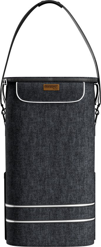 Monzana Boodschappentrolley – 56L tot 50kg Afneembare Tas – Zwart