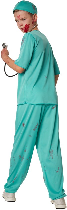 dressforfun - Griezelige arts 152 (11-12y) - verkleedkleding kostuum halloween verkleden feestkleding carnavalskleding carnaval feestkledij partykleding - 302213