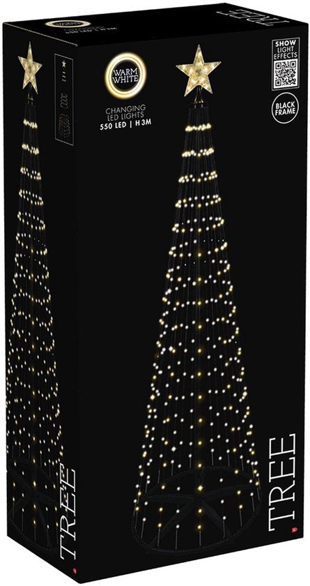 koopman Verlichte boom - 300 cm - 550 LED - warm wit - binnen & buiten