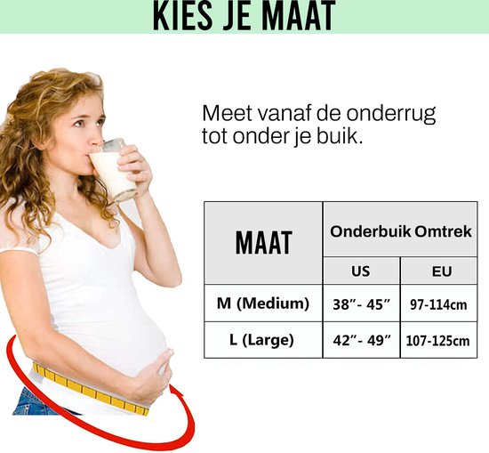 Zwangerschapsband L Beige Buikband Tijdens en Na Zwangerschap Bekkenband Steunband