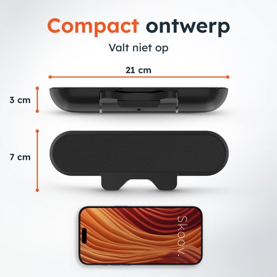 Soundbar PC - Krachtig Geluid - Draadloos - Voor Gaming - Partybox - Mini Soundbar - Speaker voor PC - 10 watt - Skoov