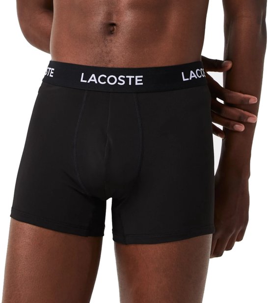 Lacoste Boxershorts Heren Microfiber Zwart 3-Pack - Maat L