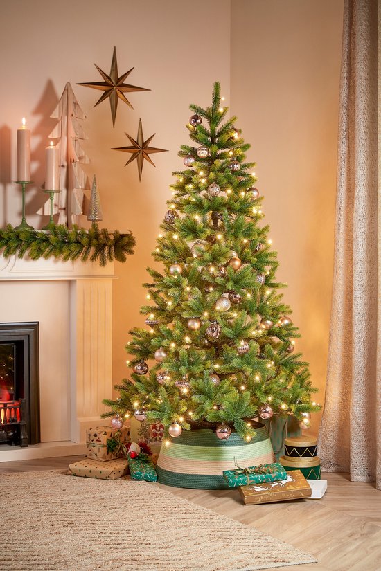 Black Box Trees Nagoya Kunstkerstboom met Warm Witte LED Verlichting - H180 x Ø108 cm - Groen