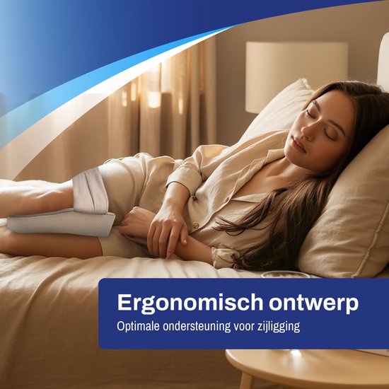 Sleeptight Kniekussen - Beenkussen - Orthopedisch - Zwangerschap - Zijslaap - Grijs