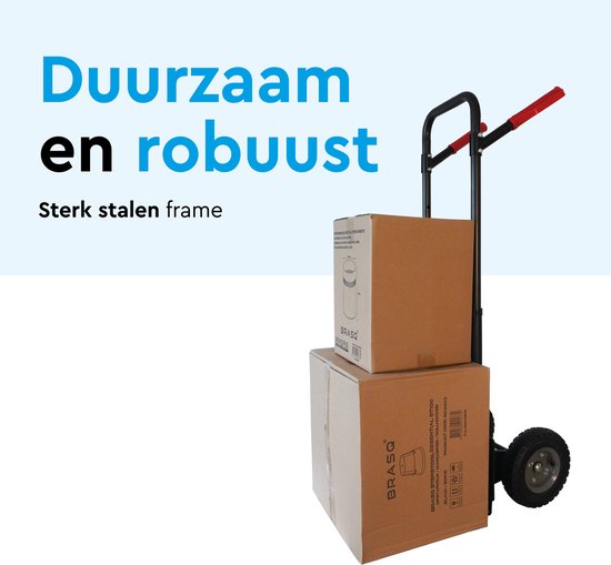 BRASQ Steekwagen - 200KG Draagvermogen - Transportkar - Transporthulp - Opvouwbaar