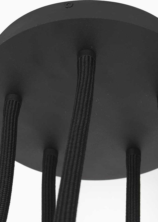 Plafondlamp Turound 3375ZW – Zwarte design lamp met glas, 91,5 cm, draaibaar en kantelbaar, Steinhauer, LED, dimbaar, 5000 lumen