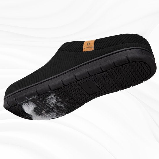 Pantoffels Heren - Sloffen - Maat 46/47 - Zwart - Corduroy - Anti-slip - Comfeet