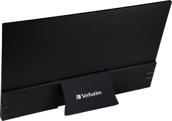 Verbatim – 15,6" 4K Portable Touchscreen Monitor PMT-15-4K – 357,1 x 215 x 12 mm – Voorzien Van IPS-Technologie En HDR En 10-Punts Multi-Touch En Verstelbare Standaard – Voor Gaming En Zakelijk Gebruik – Zwart Aluminium