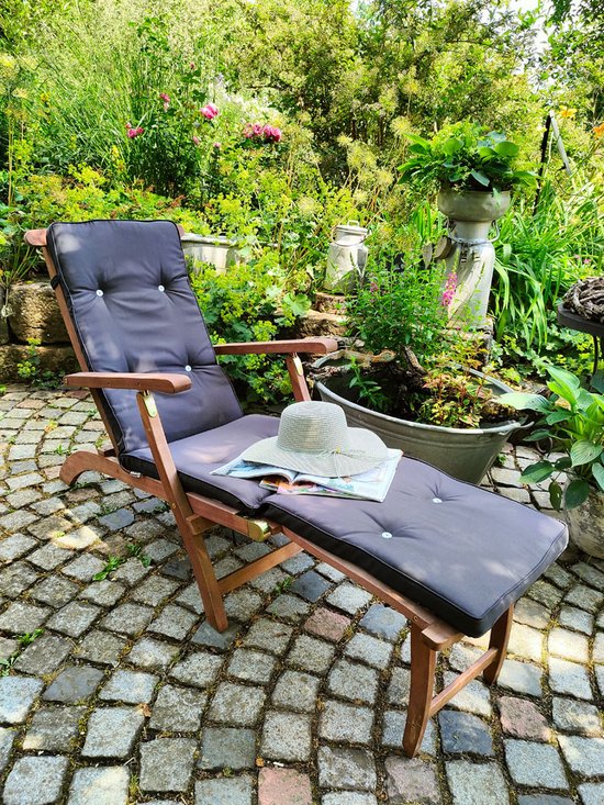 Casaria Ligstoel Queen Mary – Acaciahout 169x54x95cm - Bruin