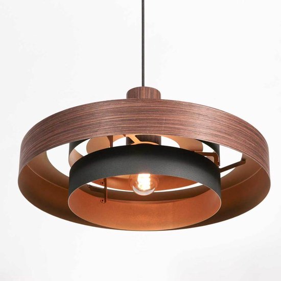 Anne Lighting - hanglamp - Flinter - bruin - metaal - Ø 50cm - E27 - 3329E