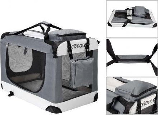 Cadoca Honden & Katten Reisbench S - 51x35x36cm - Grijs